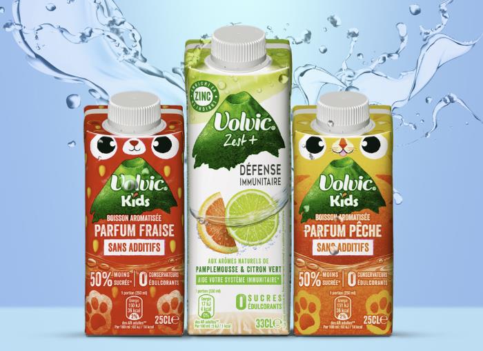 SIGs unique on-the-go combismile carton pack enters french market with new Volvic fruity flavoured ranges