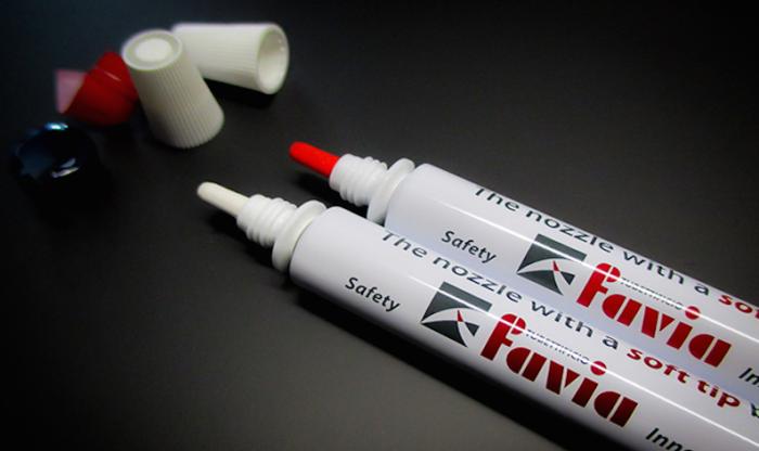 Aluminium tube with soft nozzle