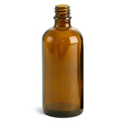 100 ml Amber Glass Euro Dropper Bottles (Bulk), Caps NOT Included