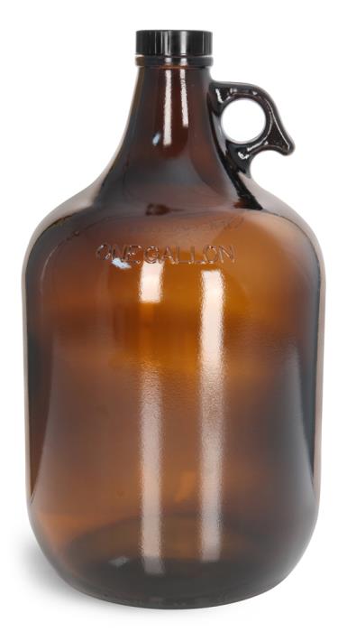 1 gal Glass Amber Growlers