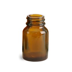 30 cc Amber Glass Pharmaceutical Round Bottles (Bulk), Caps NOT Included