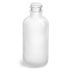 2 oz Frosted Glass Round Bottles (Bulk), Caps NOT Included