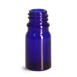 5 ml Glass Bottles, Cobalt Blue Glass Euro Dropper Bottles (Bulk), Caps NOT Included