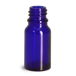 10 ml Glass Bottles, Cobalt Blue Glass Euro Dropper Bottles (Bulk), Caps NOT Included