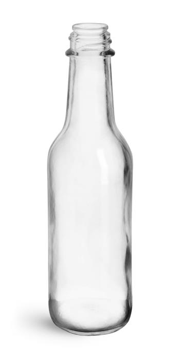 5 oz Clear Glass Woozy Bottles
