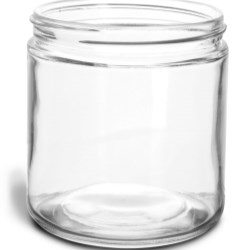 16 oz Clear Glass Jars (Bulk), Caps NOT Included