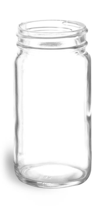 4 oz Clear Glass Paragon Jars (Bulk), Caps NOT Included