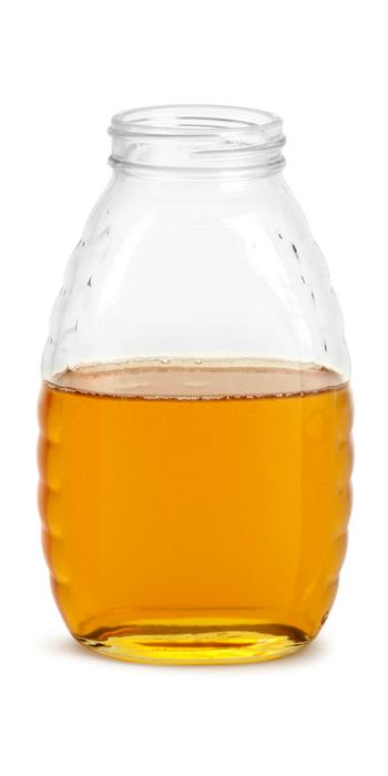 16 oz Clear Glass Honey Jars