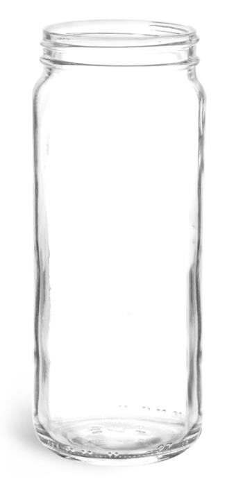 16 oz Clear Glass Paragon Jars (Bulk), Caps NOT Included
