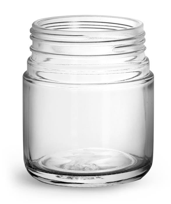 120 ml Glass Jars, Clear Glass Child Resistant Wide Mouth Jars (Bulk), Caps Not Included