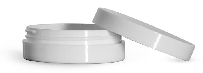 1 oz White Polypro Thick Wall Jars w/ Lined Caps