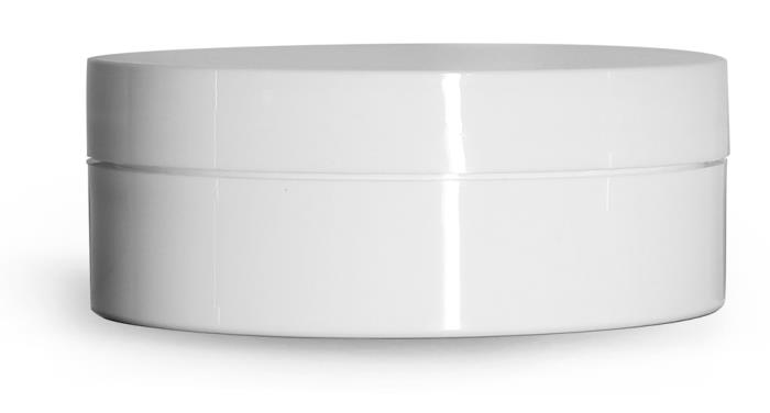 6 oz White Polypro Thick Wall Jars w/ Lined Caps