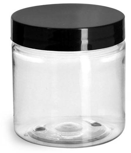 20 oz PET Plastic Wide Mouth Straight Sided Jar - Clear