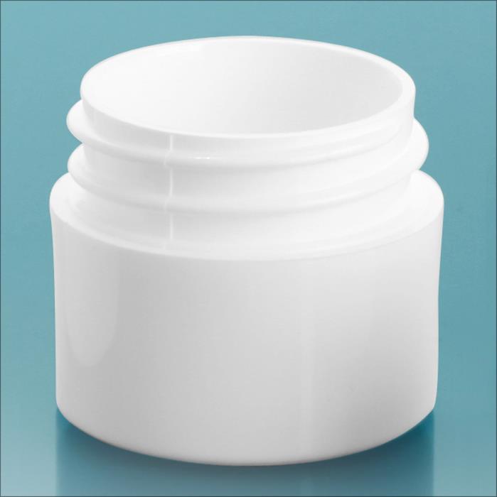 1/4 oz White Polypropylene Thick Wall Jars (Bulk), Caps Not Included