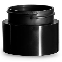 1.5 oz Plastic Jars, Black Polypropylene Round Open Bottom Jars (Bulk), Caps Not Included