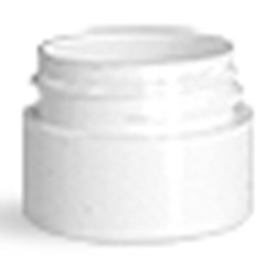 1/4 oz White Polypro Double Wall Straight Sided Jars (Bulk), Caps Not Included