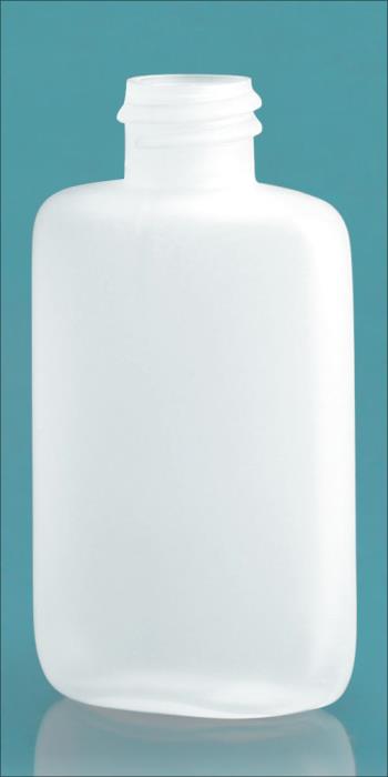 1 1/4 oz Natural LDPE Straight Sided Oval (Bulk), Caps NOT Included
