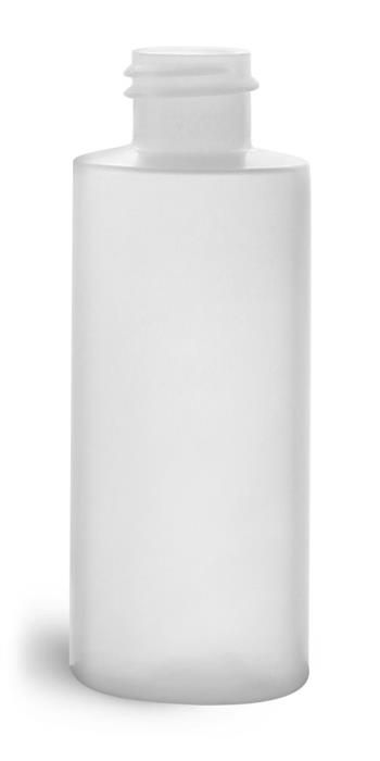 2 oz Natural HDPE Cylinders (Bulk), Caps NOT Included