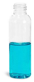 2 oz Clear PET Cosmo Round Bottles (Bulk), Caps NOT Included