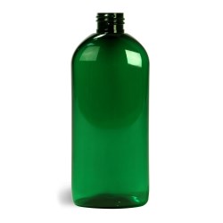 8 oz Green PET Dundee Ovals (Bulk) Caps NOT Included