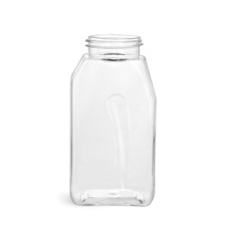 16 oz Clear PET Gripped Spice Bottles