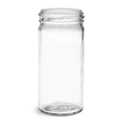 4 oz Glass Jars, Clear Glass Straight Sided Spice Jars (Bulk), Caps NOT Included