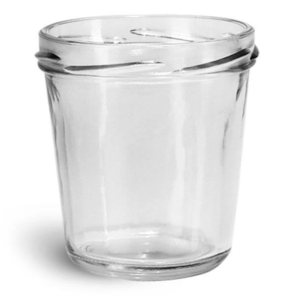 10 oz Glass Jars, Clear Glass Tapered Wide Mouth Jars (Bulk), Caps NOT Included
