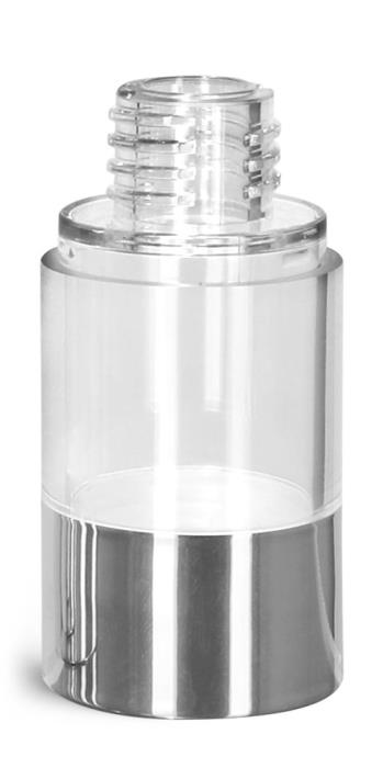 15 ml Plastic Bottles, Clear ABS Airless Pump Bottles (Bulk), Pumps & Caps NOT Included
