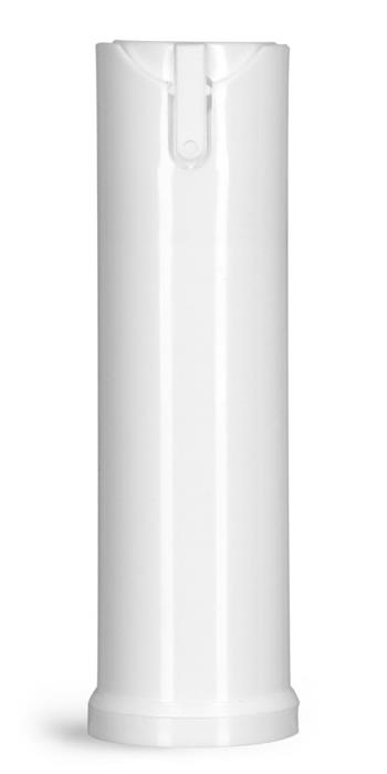 0.5 oz Polypropylene Plastic Bottles, White Cylinder Bottles w/ Child Resistant Sprayers