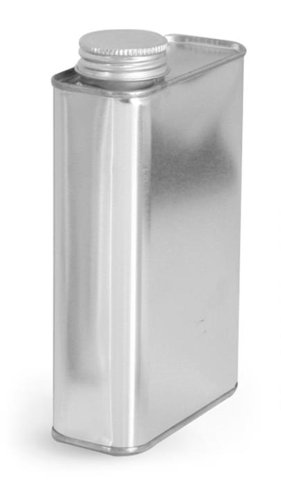 1 Pint Metal Oblong Cans w/ Caps and Seal