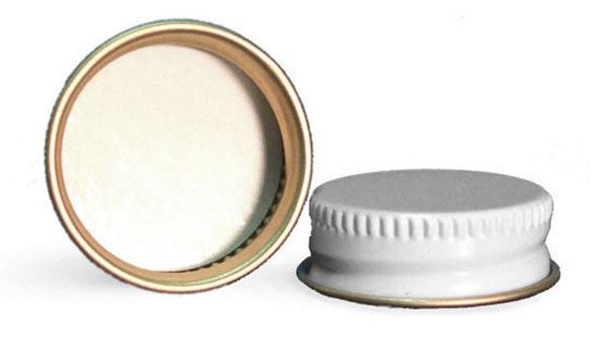 70/400 Metal Caps, White Metal Pulp/Poly Lined Caps