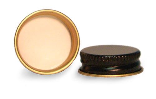 58/400 Black Metal Pulp/Poly Lined Caps