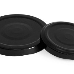 48/2010 Black Metal Plastisol Lined Lug Caps