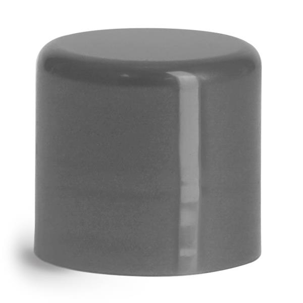 14 mm Silver Smooth Polypropylene Friction Fit Caps for Lip Balm Tubes