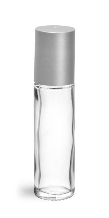 .35 oz Clear Brushed Silver Polypro Caps
