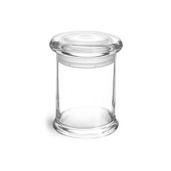 8 oz Clear Glass Candle Jars w/ Glass Flat Pressed Lids
