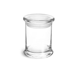 12.5 oz Clear Glass Candle Jars w/ Glass Flat Pressed Lids