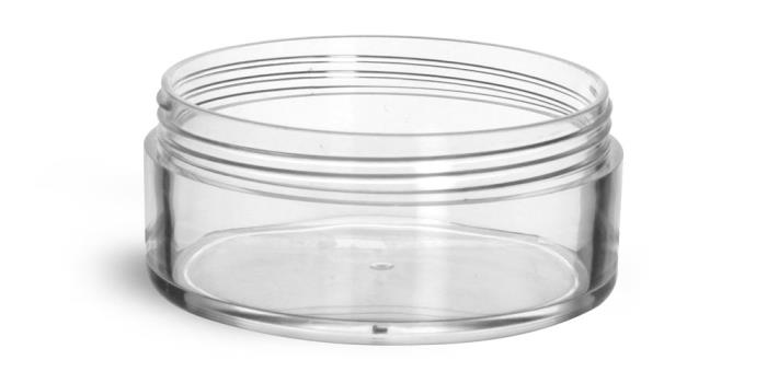 45 ml Clear Styrene Jars (Bulk) Caps Not Included