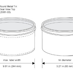 8 oz Metal Tins w/ Clear View Tops