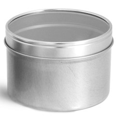 16 oz Metal Tins w/ Clear View Tops