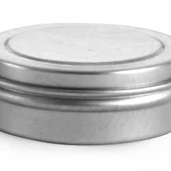 1/4 oz * Flat Metal Tins w/ Rolled Edge Covers