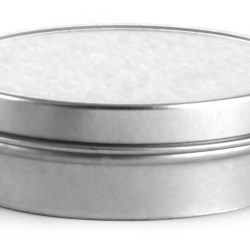 2 oz Flat Metal Tins w/ Rolled Edge Covers
