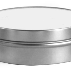 4 oz Flat Metal Tins w/ Rolled Edge Covers