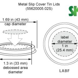 1/2 oz & 1 oz Rolled Edge Covers for Flat Metal Tins (Bulk, No Bottoms)