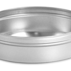 8 oz Flat Metal Tin Bottoms (Bulk, No Tops)
