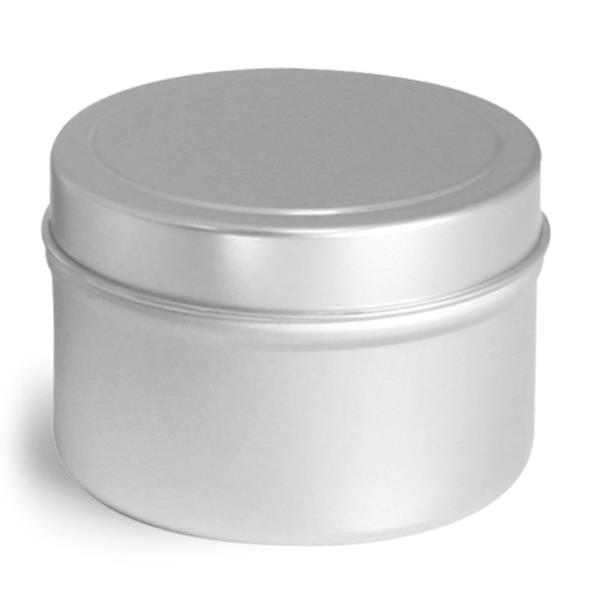 4 oz * Deep Metal Tins w/ Rolled Edge Covers