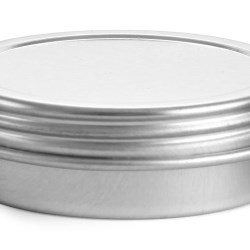 1 oz Silver Metal Twist Top Tins w/ Continuous Thread