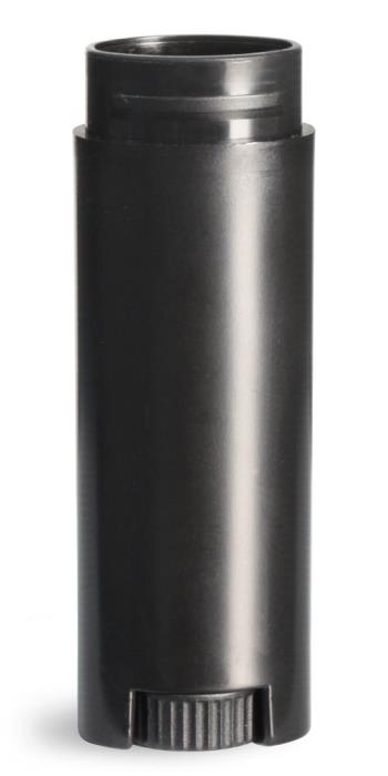 .15 oz Black Lip Balm Tubes, Oval Lip Balm Tubes (Bulk), Caps Not Included