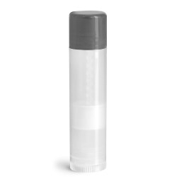 .15 oz Silver Cap Lip Balm Tubes, Natural Lip Balm Tubes w/ Colored Caps