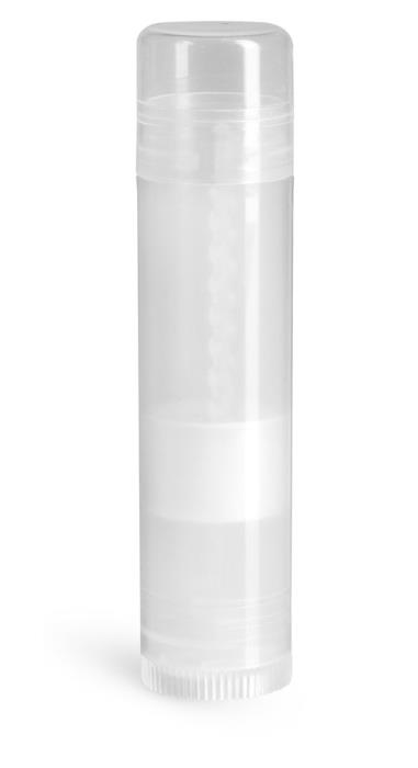 .15 oz Lip Balm Tubes, Natural Polypropylene Lip Balm Tubes w/ Caps
